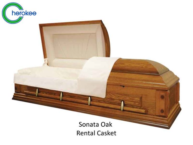 Sonata Oak Rental Casket Cherokee Adult Caskets